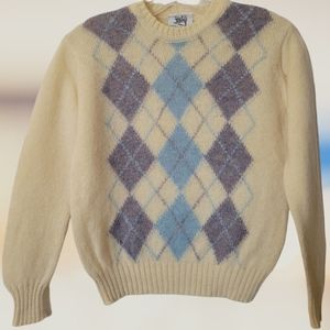 Irish Wool Argyle Sweater